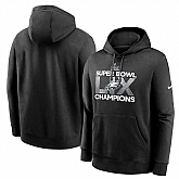 Men's Philadelphia Eagles Black Super Bowl LIX Champions Supplemental Pullover Hoodie,baseball caps,new era cap wholesale,wholesale hats